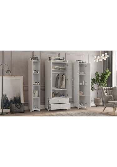 Patiko Swing Bdlp 050 4 Kapılı Dolap Beyaz