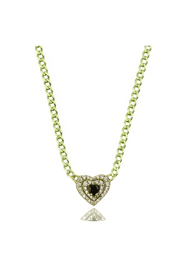 Masaliko Kalp Gümüş Kolye Ms3306, 925 Ayar Kadın Gümüş Kolye, Altın Kaplama Altın