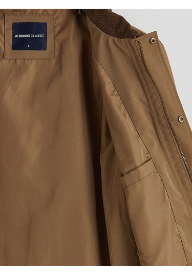 Lcwaıkıkı Classic Kahverengi Kadife Yaka Gabardin Erkek Ceket