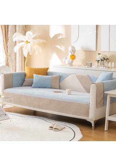 Gri Su Geçirmez Kanepe Kapakları Kaymaz Kanepe Minderi Oturma Odası Ev Dekor İçin Evrensel Kanepe Kapakları 70x70cm s