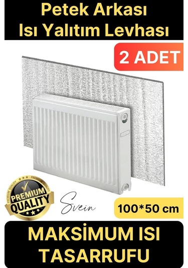 2 Adet Petek Arkası Isı Yalıtım Levhası Radyatör İzolasyon Kalorifer Ev Ofis Tasarruf Arkalığı