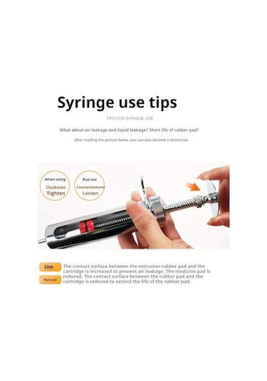 Fochsia Metal 20g Paslanmaz Çelik Veteriner Şırınga Hızlı Bağlantı Büyük Hayvan