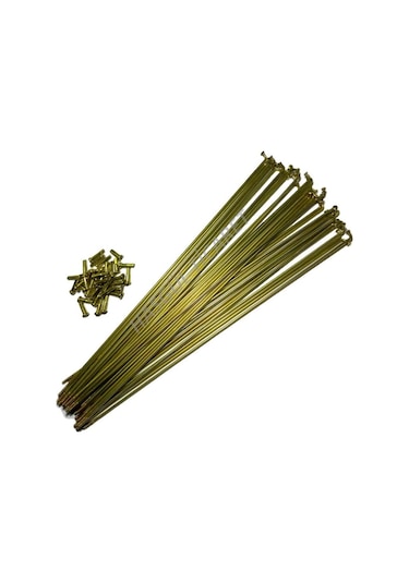 Hsgl Bisiklet 2mm 255 mm Gold Sarı Jant Teli Bisiklet Jant Teli