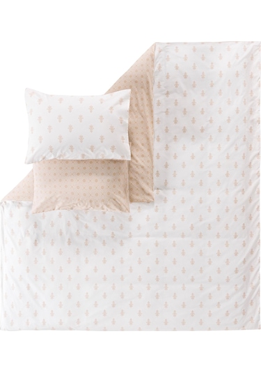 Mix & Match Noelle %100 Pamuk Çift Kişilik Nevresim Seti Bej