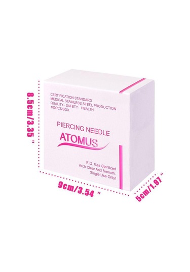 Suntek 100 Adet Vücut Göbek Burun Dudaklar Kulaklar 20g Steril