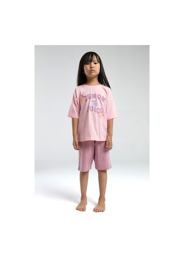 Rolypoly Kız Çocuk Pembe Bermuda Takım 5274-47640 Pembe