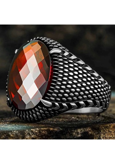 Zirkon Taşlı Pençe Tırnaklı Gümüş Yüzük Gümüş