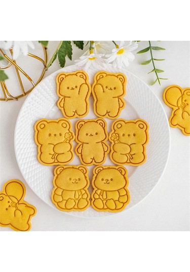 Zarif Ayı Kurabiye Kalıpları Yaratıcı Ayı Şeklinde Pişirme0007 Diğer