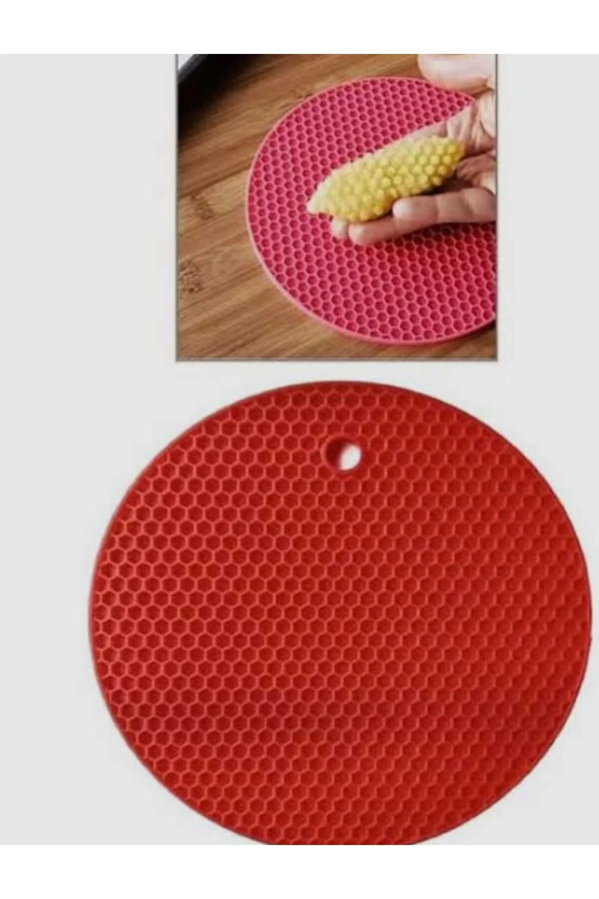 Kırmızı Daire Silikon Nihale Ve Kalburabastı Yapma Aparatı Pembe