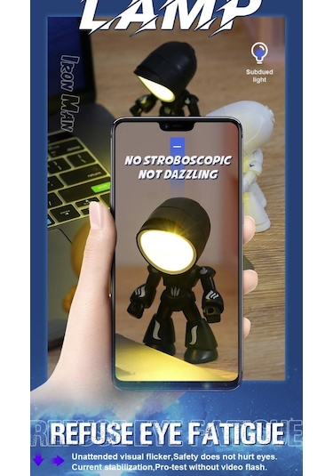 Yystore Gece Lambası Yhy-8032 Sevimli Masaüstü Süsleme Mini Masa Lambası 黑色 Diğer