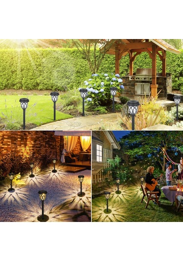 Tomshine Açık Güneş Yolu Işıkları 6 Paket Led'ler Çim Sıcak Beyaz