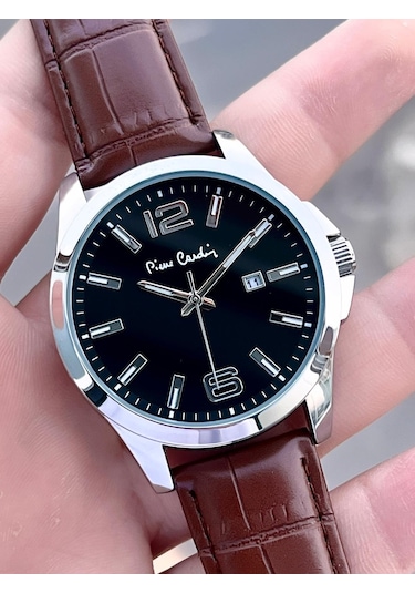 Pierre Cardin Deri Kordon 2 Yıl Garantili 3 Atm Suya Dayanıklı Erkek Kol Saati Ek.800411f11 Gümüş