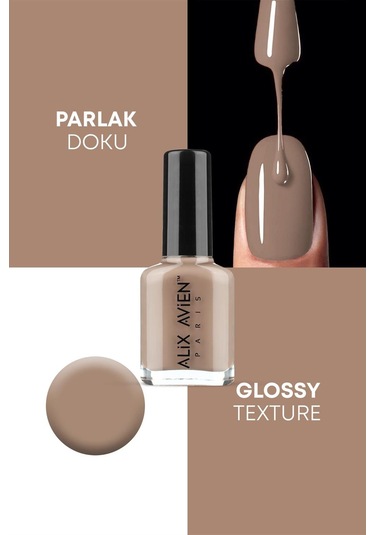 Alix Avien Bej Nude Oje 50 Yüksek Pigmentli Uzun Süreli Kalıcılık Hızlı Kuruma Nail Lacquer 50