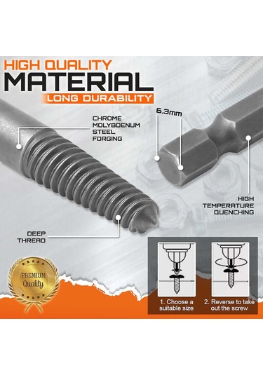 Youmex Vidalı Çivi Sökme Seti - Manyetik Uzatma Ucu Ve Soket Adaptörü İle Kolay Vidalı Çıkarma Aleti