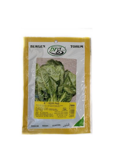 Bt Yeşim Pazı Tohumu 10 GRam Geniş Yaprak