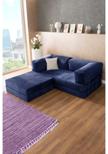 Argimo Godila Yatak Köşe Koltuk Lacivert
