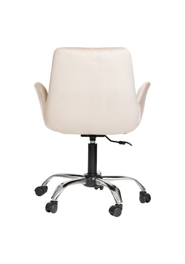 Markaelz Krom Metal Ayaklı Ofis Çalışma Sandalyesi Pescado Bej