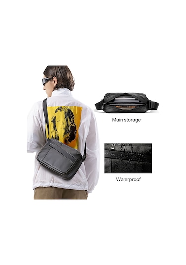 Bange Bg-7670 Erkek Omuz Askılı Crossbody Göğüs Çantası Siyah