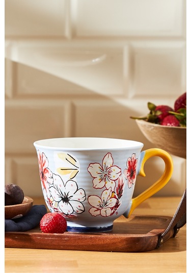 Emsan Jasmine New Bone Kupa 435 ml Mavi