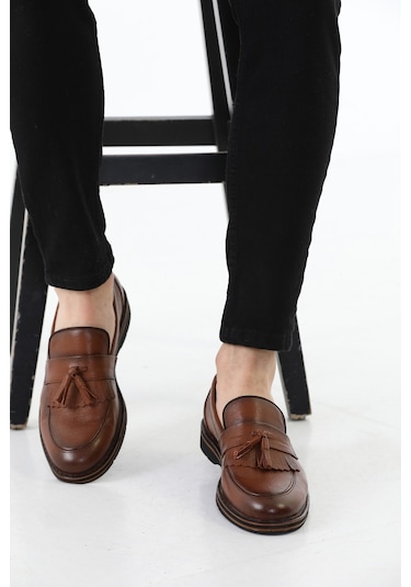 M.Karaca Hakiki Deri Ortopedik Taban Klasik Erkek Ayakkabı Açık K