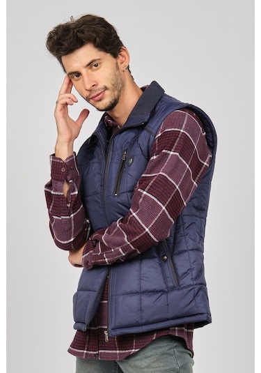 Lucas Erkek Cep Detaylı Yelek 265832 Açık Lacivert Açık Lacivert