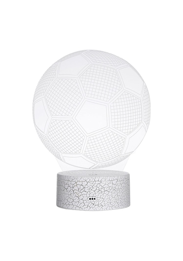 Ranyeek 3d Futbol Desenli Led Işık - Dokunmatik Kumandalı Stüdyo Aydınlatması - Usb Beslemeli Renkli Odalar İçin Dekoratif Lamba Pil Dahil Değil Diğer