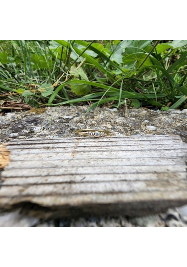 Tria Pırlanta Modern Evlilik Teklifi-Minimal Tasarım Hediye-14 Ay 552950079