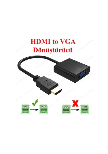 Hdmı To Vga - Hdmı Giriş Vga Çıkış Dönüştürücü