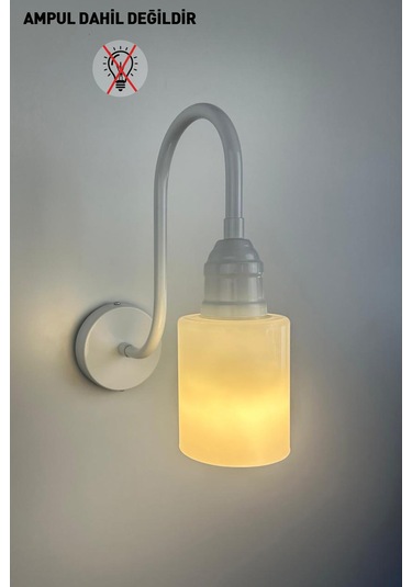 Voltix Beyaz Metal Aplik Mutfak İç Mekan Salon Cafe Ofis Pastane Modern Dekoratif Aplikleri Beyaz