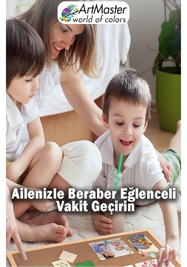 Mantar Pano Ahşap Çerçeve Duvara Monte 60x90 Cm 1 Adet Harita Çivisi Hediyeli Dekorasyon Mantar Çerçeve Evde Okulda Büro 60 x 90 CM