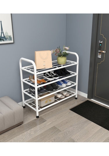 Metallica Concept Çağla 4 Katlı Metal Düzenleyici Çok Amaçli Raf Ayakkabılık Beyaz Metallica Concept Çağla 4 Katlı Metal Düzenleyici Çok Amaçli Raf Ayakkabılık Beyaz