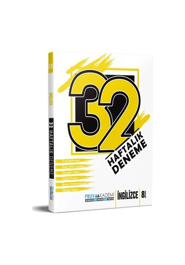 Pruva Akademi 8. Sınıf İngilizce 32 Haftalık Deneme 2023