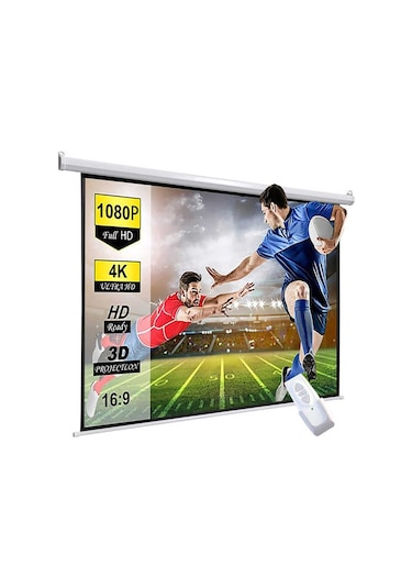 Peak M70 180x180 CM Motorlu Kumandalı Projeksiyon Perdesi
