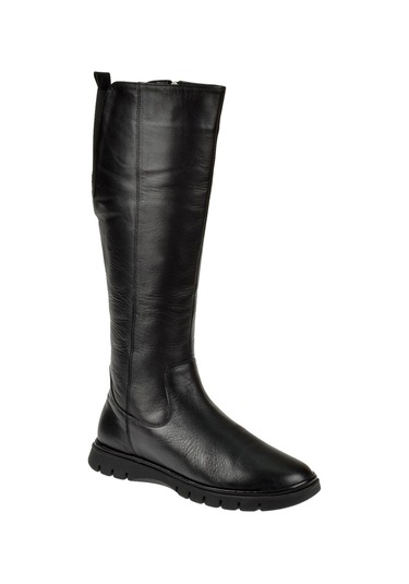 Pullman Baldır Kısmı Lastikli Comfort Kadın Çizme PLM-22828   SİY Siyah