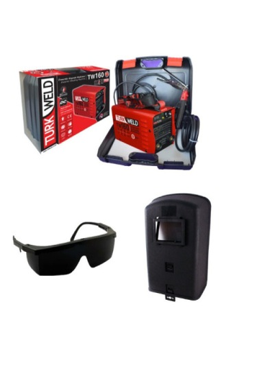 Turkweld Kaynak Makinesi 160 Amper Inverter+fiber El Maskesi+baym