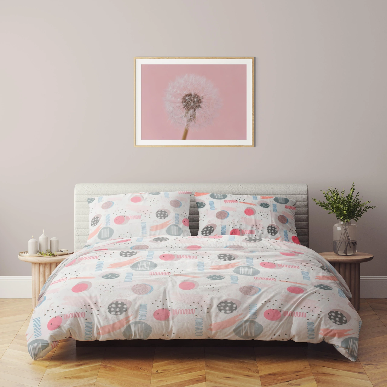 Cotton Collection Tek Kişilik Nevresim Takımı Silva Çok Renkli