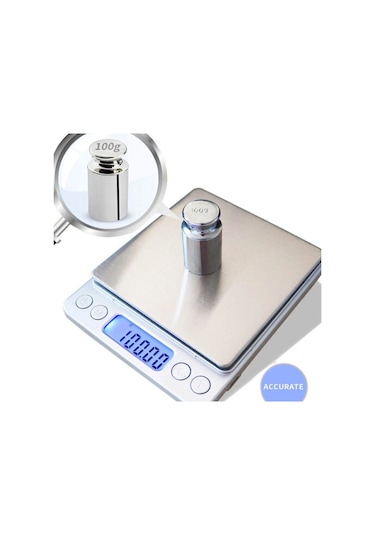 Elektronik 3 Kg Kapasiteli Dijital Hassas Kantar Mutfak Tartısı Terazi Çok Renkli