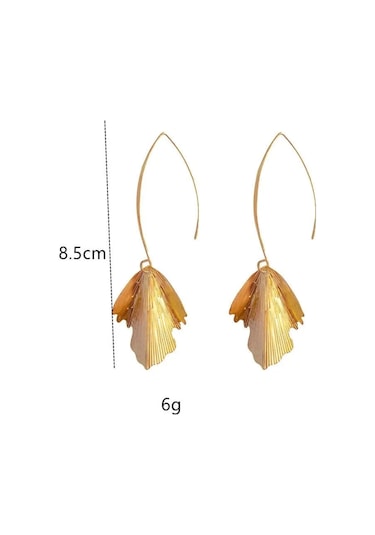 Moveevo Altın Kaplama Bakır Yapımı Orman Yaprağı Modeli Küçük Toprak Gümüşlük Uzunluk: 7 Cm Gold