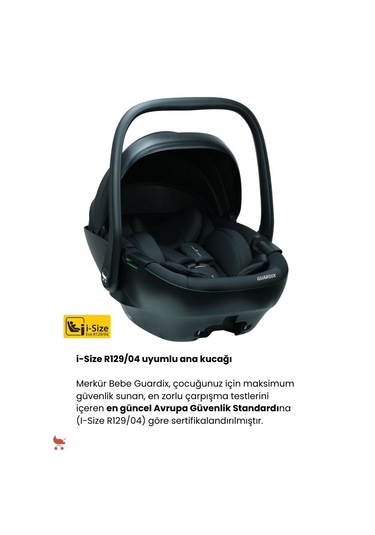 Merkür Bebe Guardix İ-size Oto Koltuğu Ana Kucağı 0-13 Kg Siyah
