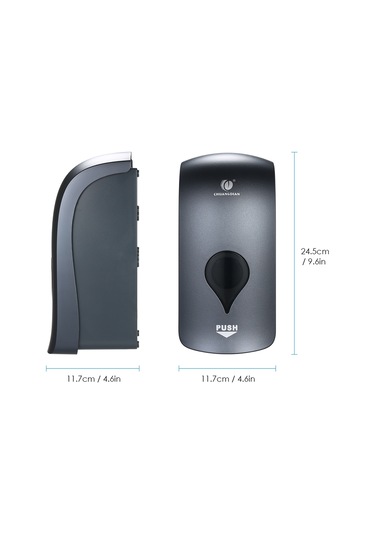 Yaozixa 1000ml Duvar Tipi Püskürtmeli Sabunluk - Hırsızlığa Karşı Kilitli, Kolay Doldurma Beyaz/gri/altın Gri