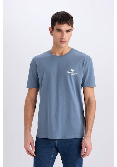 DeFacto %100 Pamuk Regular Fit Bisiklet Yaka Baskılı Kısa Kollu Tişört C2080AX25SMIN260 DeFacto %100 Pamuk Regular Fit Bisiklet Yaka Baskılı Kısa Kollu Tişört C2080AX25SMIN260