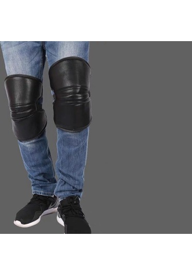 Motosiklet Diz Pedleri Açık Sıcak Rüzgar Geçirmez Bisiklet Siyah