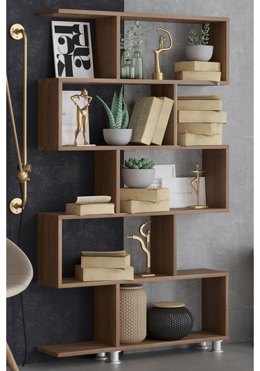 Decormet Nilüfer Kitaplık Ceviz Ceviz