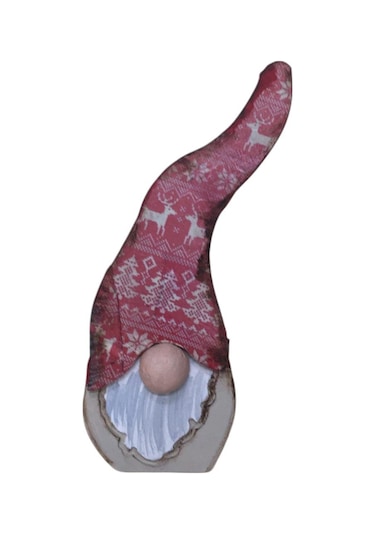 Gnome, Burnuk, Sakallı Kafadar Kar Taneleri Ahşap Dekor