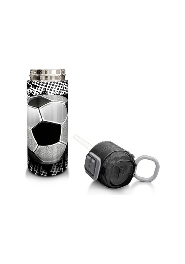 Coral High Kids Futbol Desenli Pipetli Ve Direkt İçim Çelik Termos 500 Ml 31816 Gümüş