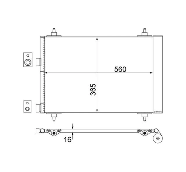 Klima Radyatörü Kondenser Peugeot P307-p307 Break-p307 Sw C4 2004-2011 C5 2001-2004 1.6-2.0 Hdı 6455 Aa