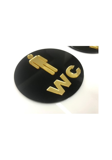 Appcity Bay Bayan 3 Boyutlu Wc Kapı Yönlendirme Levhası 10Cmx10Cm