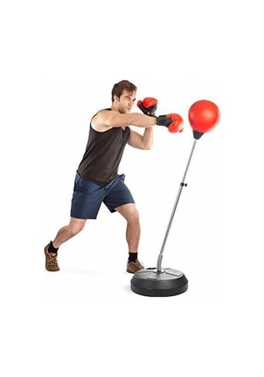 Sgsanalmağazacılık Cosfer Punching Ball Yükseklik Ayarlı Eldiven Hediyeli Boks Antre