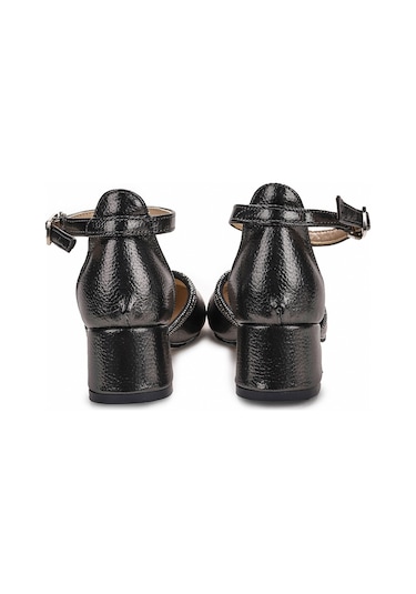 Kiko Kids 771 Taşlı Kız Çocuk 5 Cm Topuklu Sandalet Ayakkabı Platin