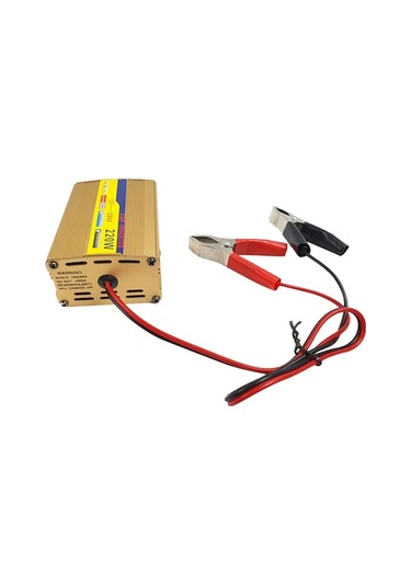 12v Dc'den 220v Ac'ye Dönüştürücü 220w, 2x Usb Çıkışı 5v 2a , Aluminyum Gövde, Acil Kullanım İçin Inverter